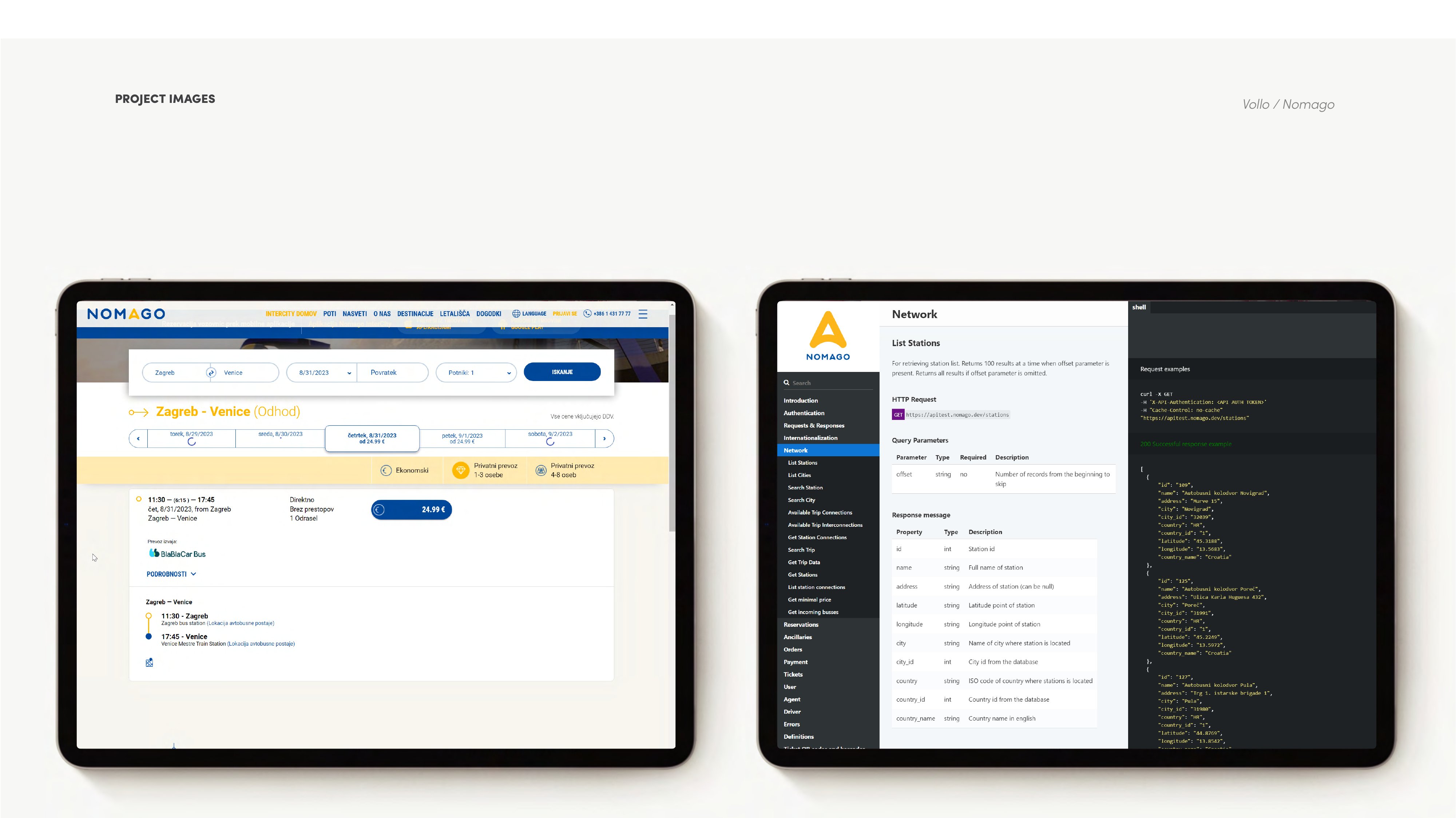 Vollo API architecture and integration layer